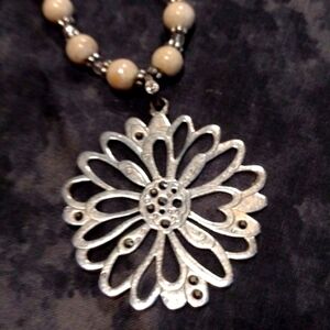 ❤️ Brighton Large Flower with Crystals and Beaded Chain